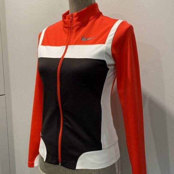 Nike Zip Jacket Red Brown White Small/Medium Fit Size L - Picture 8 of 15